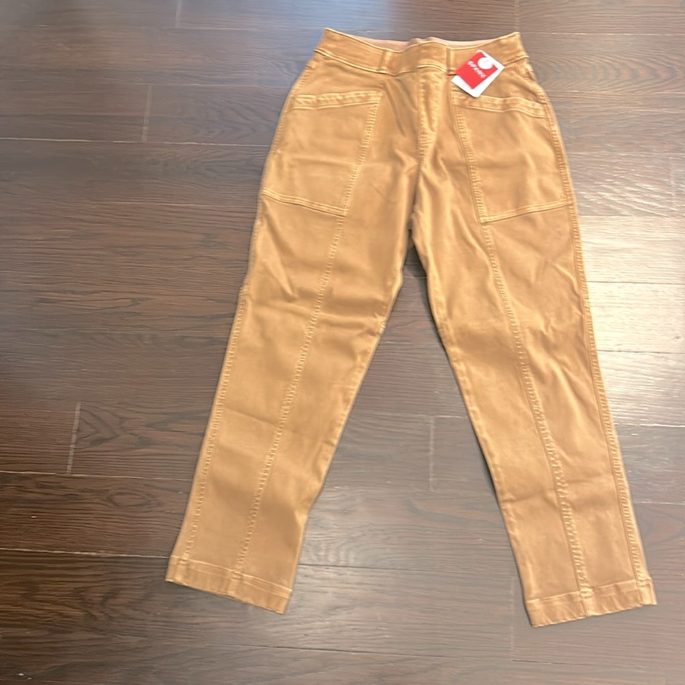 Spanx tan stretch cargo pant. Size medium petite. New with tags